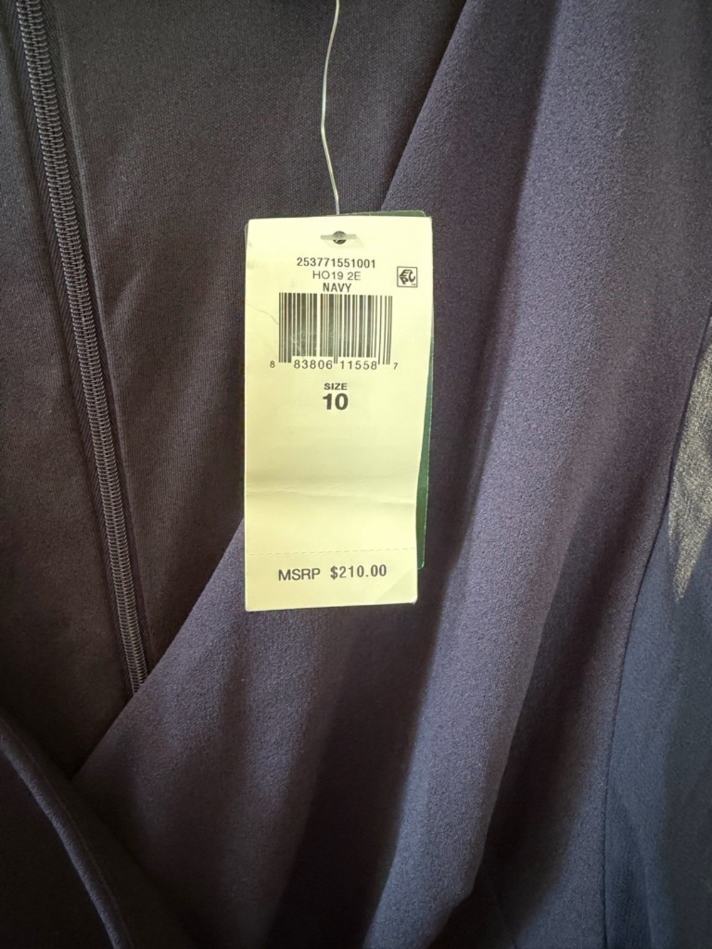 Lauren Ralph Lauren Navy Cape Sleeve Jumpsuit Size 10 NWT Elegant - Picture 5 of 14